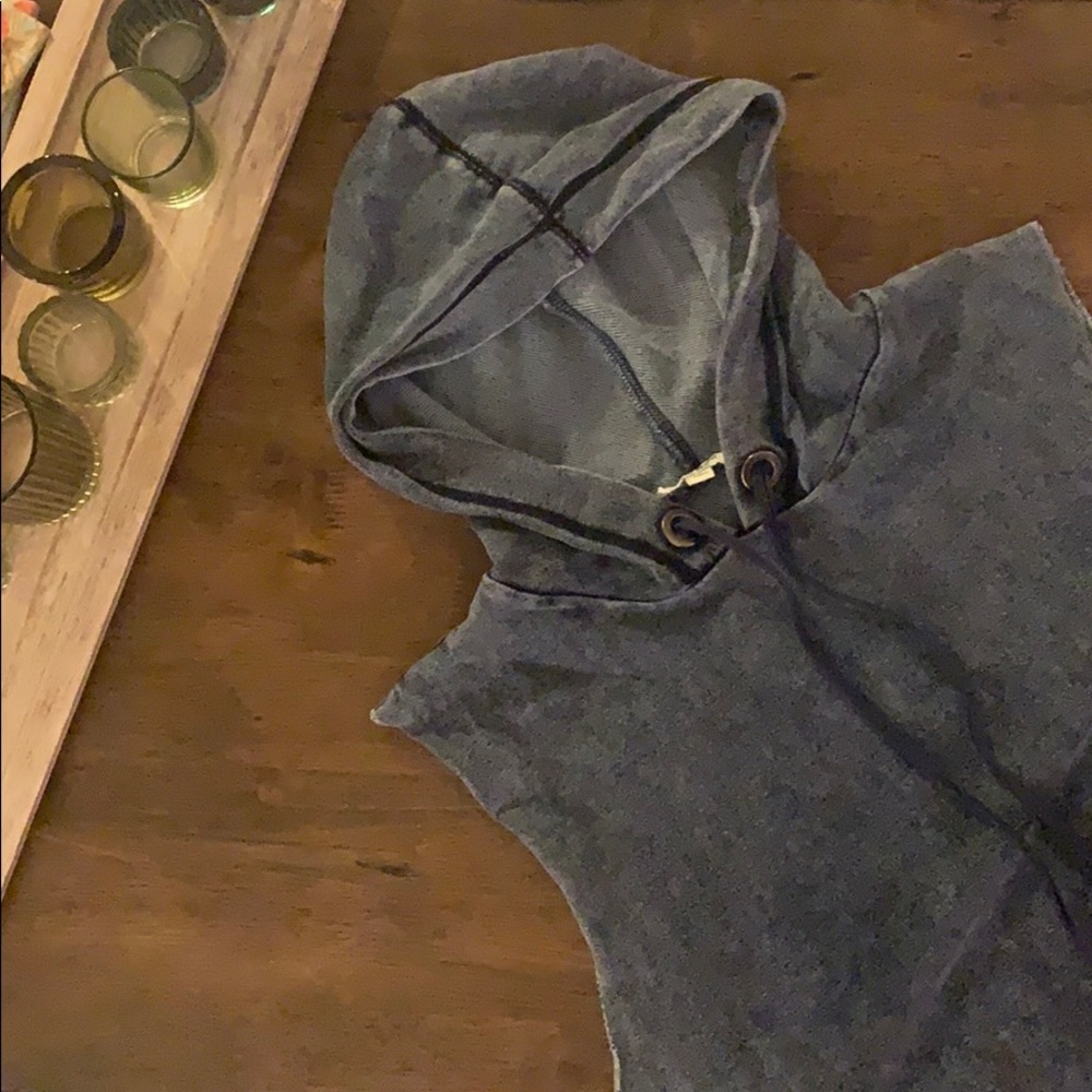 Umgee Cutoff Hoodie Dress